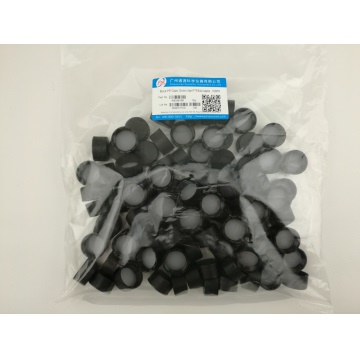 黑色螺纹盖，带天然聚四氟和硅胶隔垫，22mm，AB039166