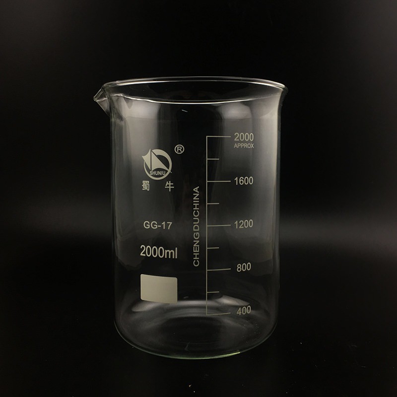 蜀牛烧杯，玻璃，2000mL，透明，AB034507