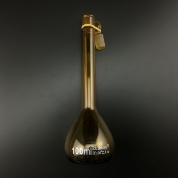 葵花棕色容量瓶，100mL,A级，AB030196